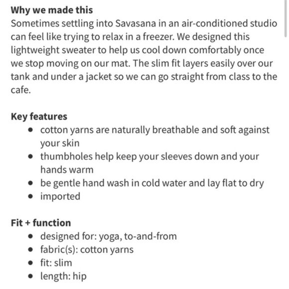 Lululemon The Better The Sweater Heathered Black Cotton Knit Pullover Sweater - Picture 3 of 15